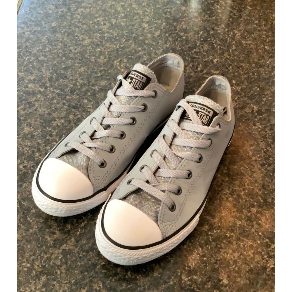 Converse All Star Greyish Blue Leather Sneaker - Picture 2 of 9